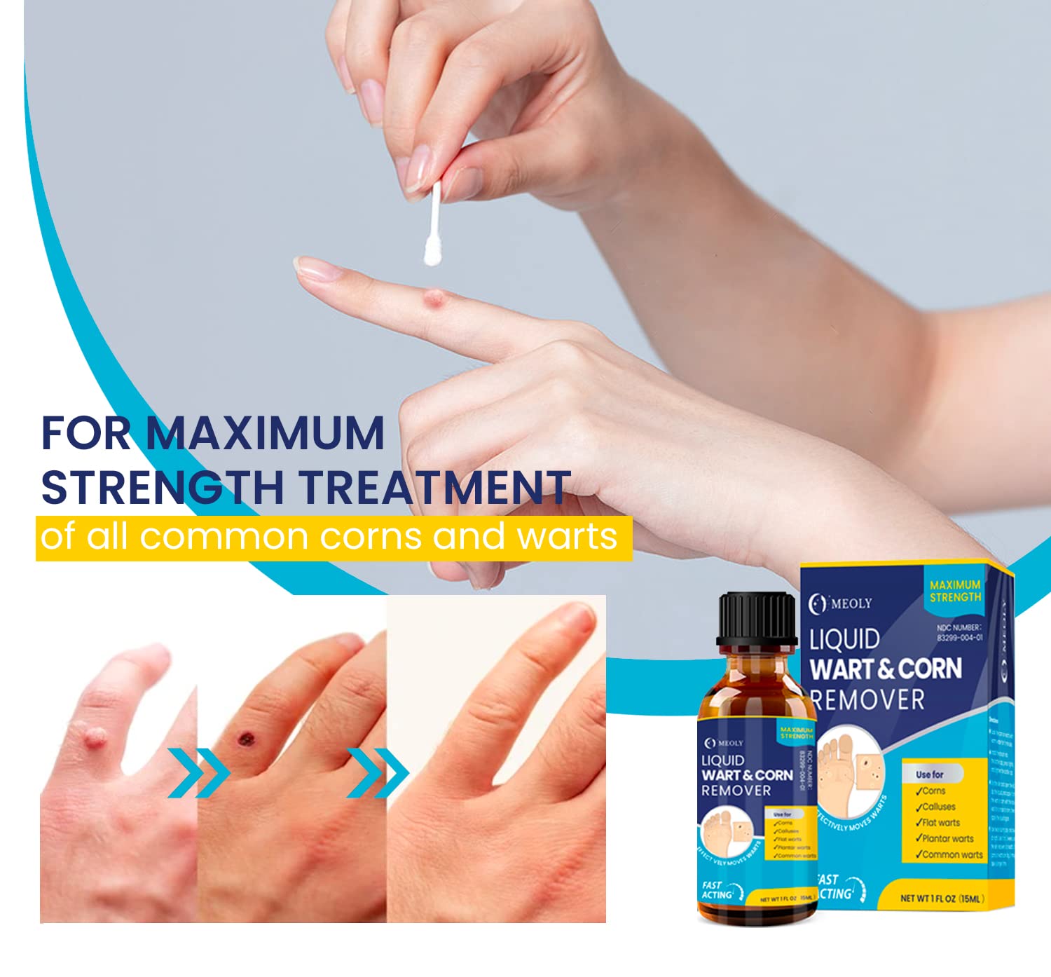 MEOLY, aceite salicílico verrugas, 15 ml - Imagen 5