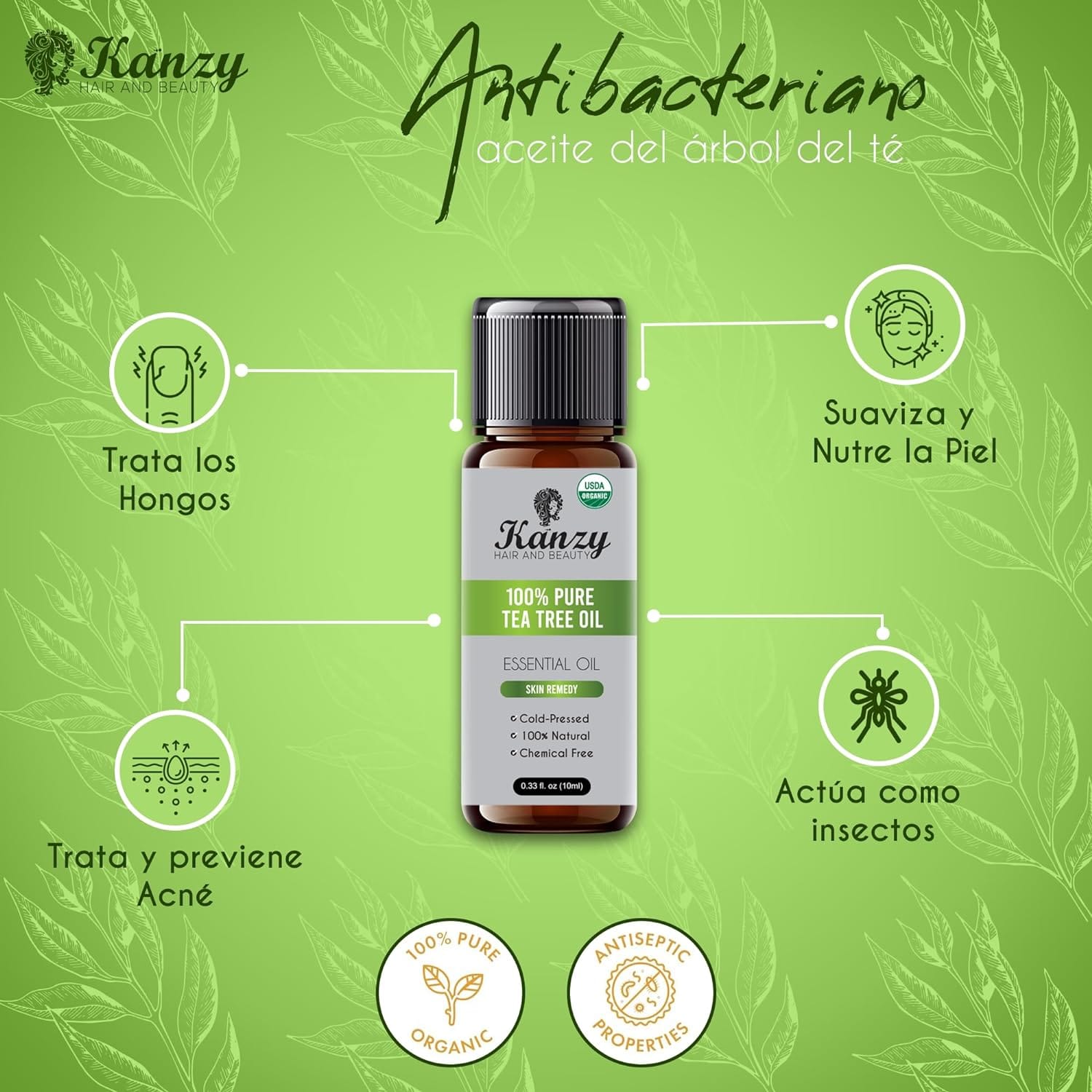 KANZY, Aceite árbol de té 10 ml - Imagen 2