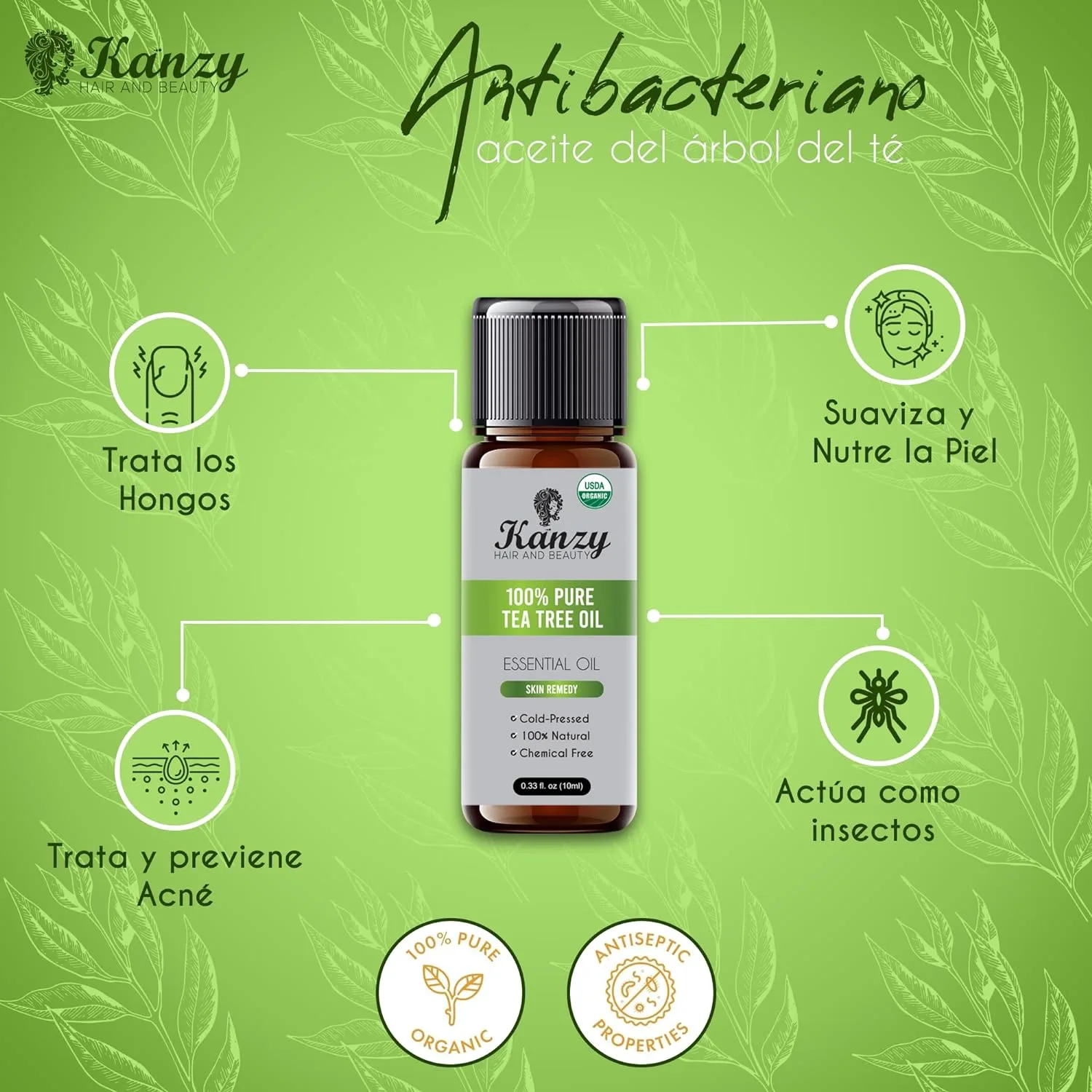 KANZY, Aceite árbol de té 10 ml - Imagen 2