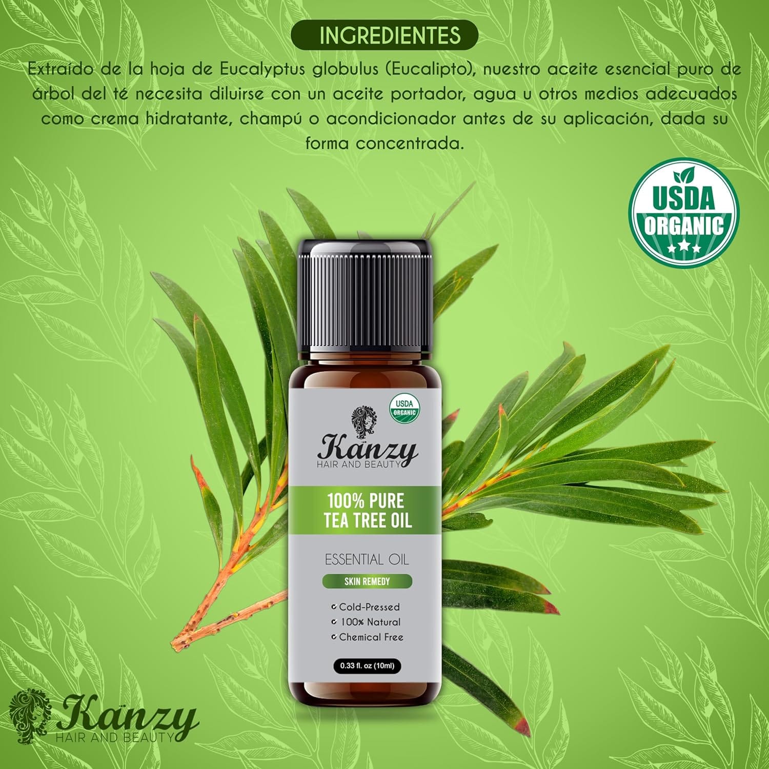 KANZY, Aceite árbol de té 10 ml - Imagen 3