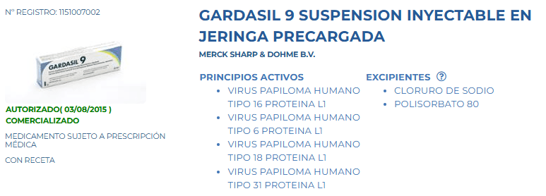 Vacuna VPH Gardasil