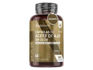 WEIGHTWORLD Aceite de ajo sin olor, 180 cápsulas
